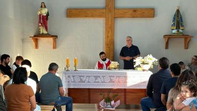 Inauguração de Capela dedicada a Santa Bárbara marca momento de fé em Laranjeiras do Sul